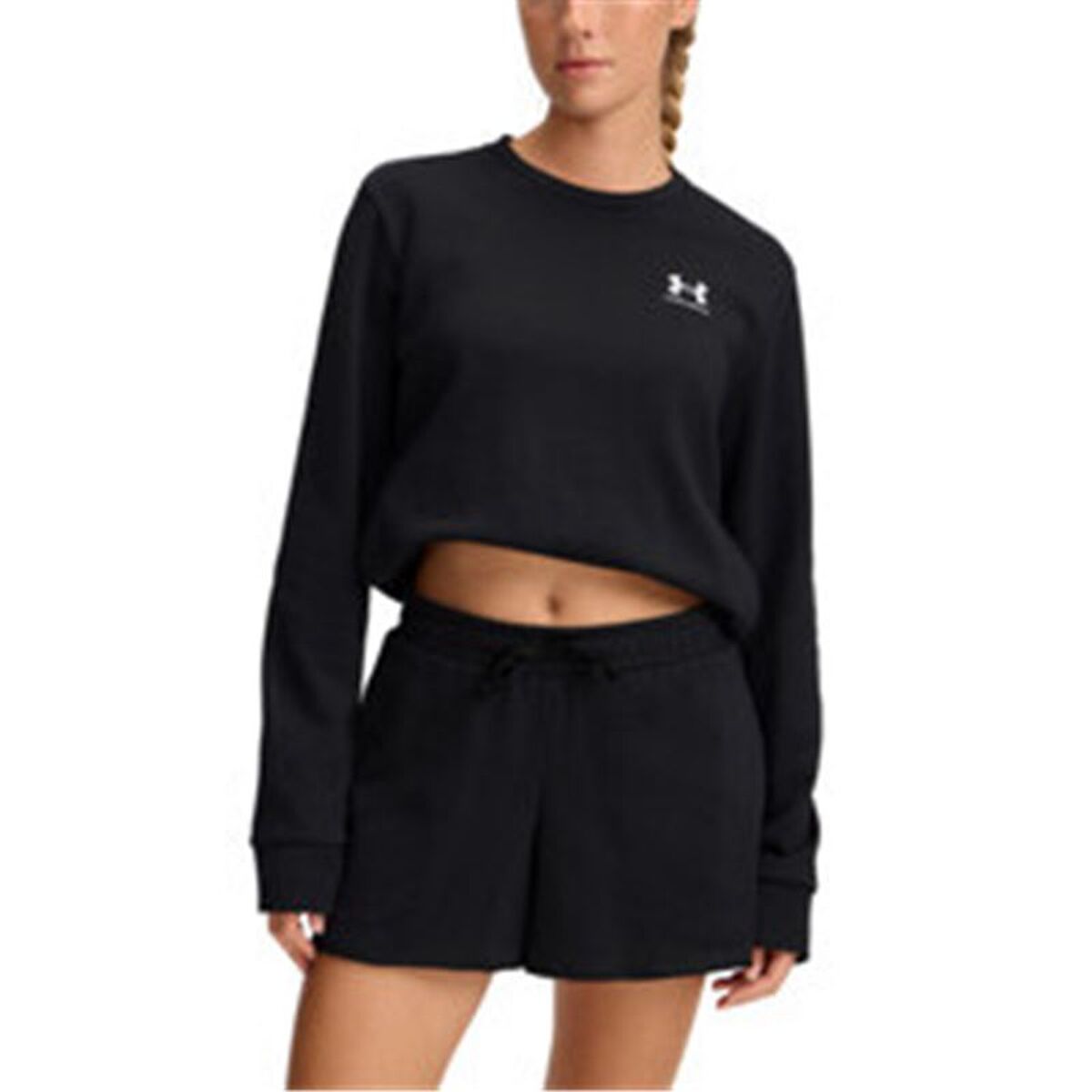 Women’s Sweatshirt without Hood Under Armour Rival Terry Crew Black L