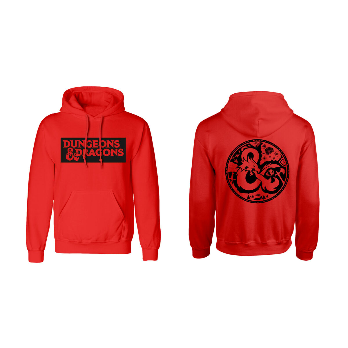 Unisex Hoodie Dungeons & Dragons Logo Red XXL