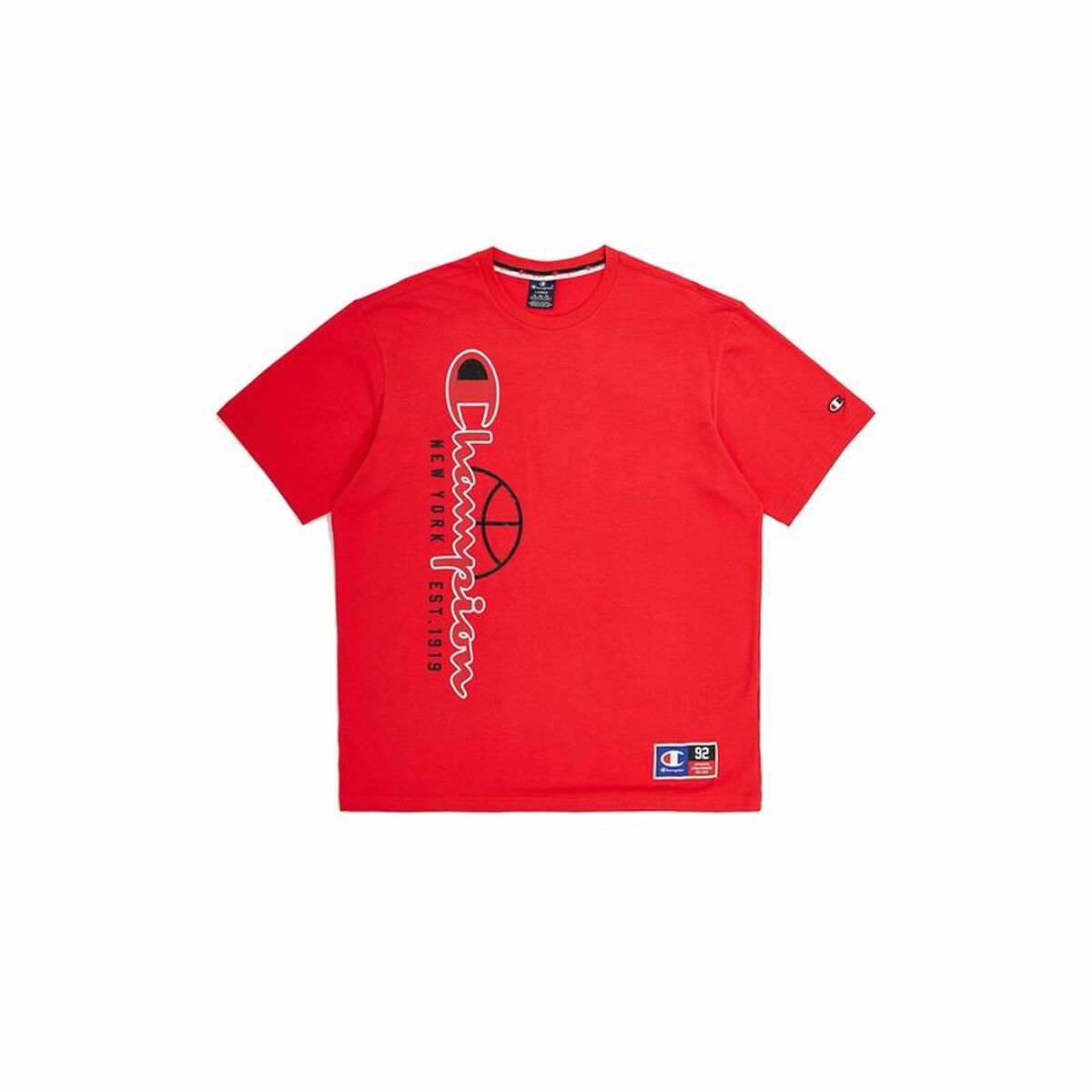 Men’s Short Sleeve T-Shirt Champion Crewneck Red M