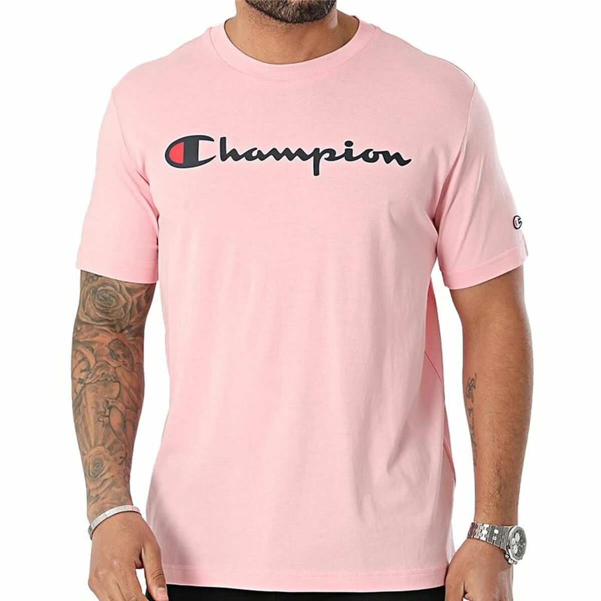 Men’s Short Sleeve T-Shirt Champion Crewneck S