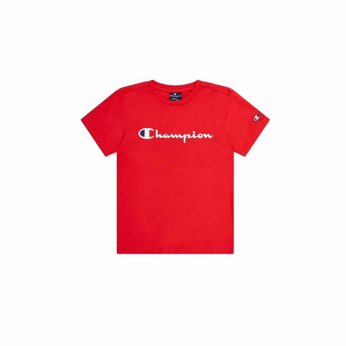 Child's Short Sleeve T-Shirt Champion Crewneck Red 13-14 Years