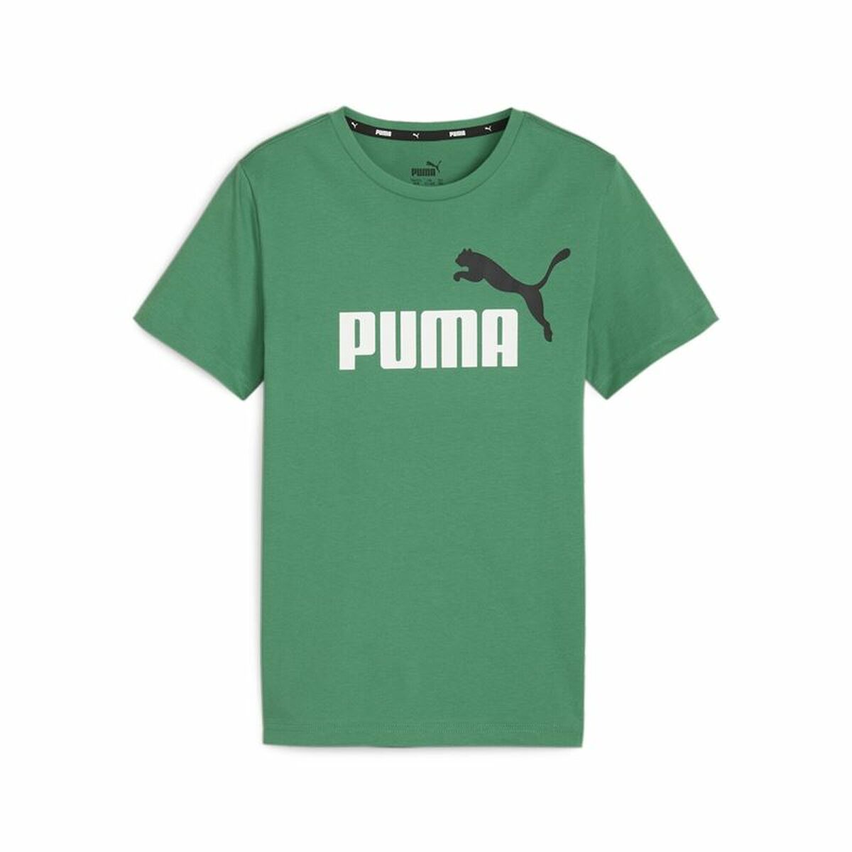 Child's Short Sleeve T-Shirt Puma Essentials+ Olive 5-6 Years